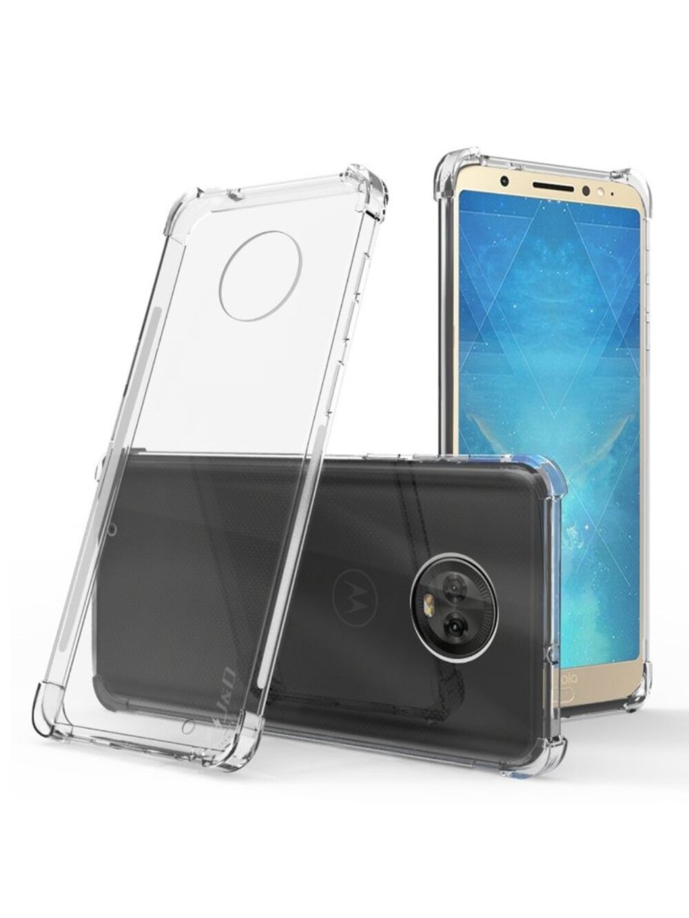 2 NEW Motorola Moto G6 Plus Case Clear Corner Cushion Shockproof Bumper Cover - Picture 2 of 7